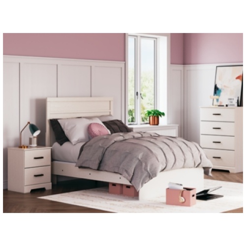 Stelsie Full Panel Bed, White