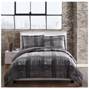 Style 212 Camden Plaid Twin Comforter Set, Charcoal