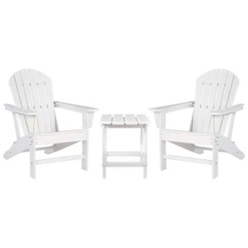 Sundown Treasure 2 Outdoor Chairs with End Table, White