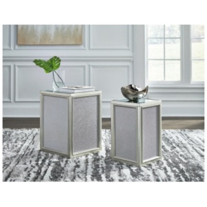 Traleena Nesting End Table (Set of 2), Silver Finish