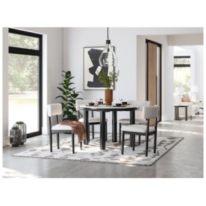 Xandrum Dining Table and 4 Chairs, Black