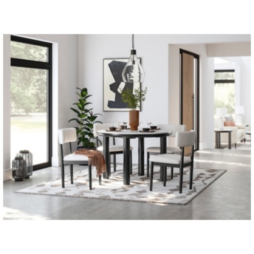 Xandrum Dining Table and 4 Chairs, Black