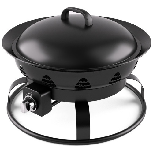 21 Inch Diameter Propane Gas Fire Pit Patio Portable Fire Bowl-Black