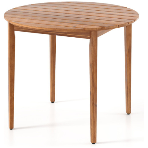 36 inch Acacia Wood Round Outdoor Dining Table for 4 People