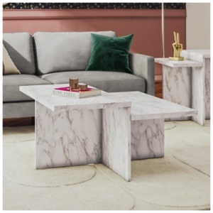 Cosmoliving Brielle By Cosmopolitan Coffee Table, White Marble