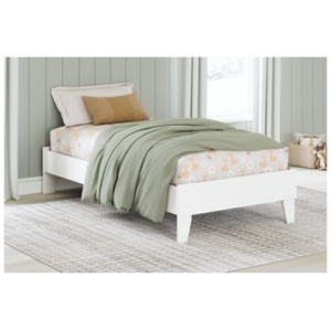 Hallityn Twin Platform Bed, White