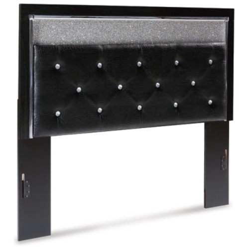Kaydell Queen Upholstered Panel Headboard, Black