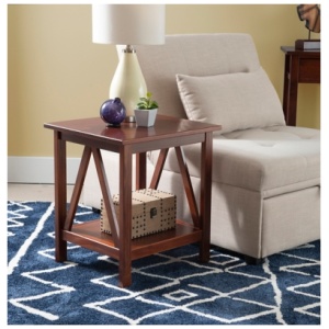 Linon Titian End Table, Antique Tobacco