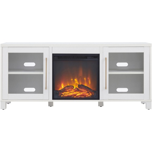 Maria TV Stand with Log Fireplace Insert