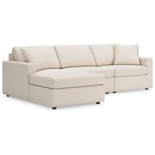 Modmax 3-Piece Modular Performance Fabric Sofa Chaise, Oyster
