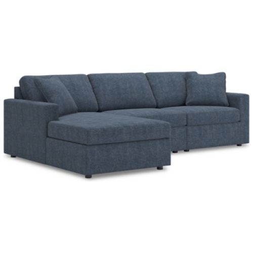 Modmax 3-Piece Performance Fabric Modular Sofa Chaise, Ink
