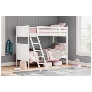 Nextonfort Twin over Twin Bunk Bed, White