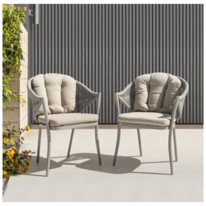 Nuu Garden Outdoor Conversation Chairs (Set of 2), Beige