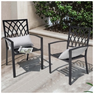 Nuu Garden Outdoor Lounge Chair (Set of 2), Black