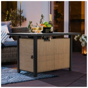 Nuu Garden Outdoor Propane Fire Pit Table, Beige