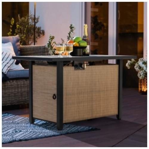 Nuu Garden Outdoor Propane Fire Pit Table, Beige