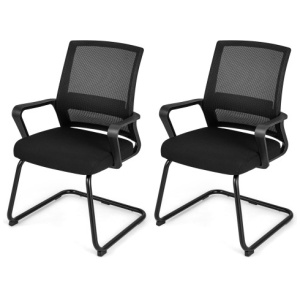 Office Guest Chair with Lumbar Support for Waiting Room-2 Pieces