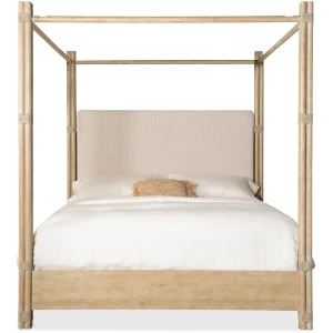 Retreat Pole Rattan Poster Bed w/Canopy