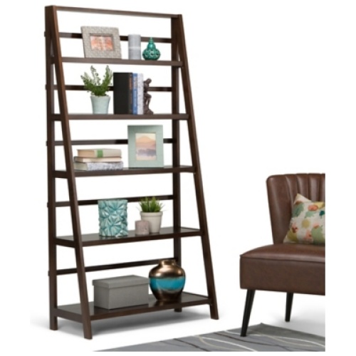 Simpli Home Acadian Bookcase, Brown