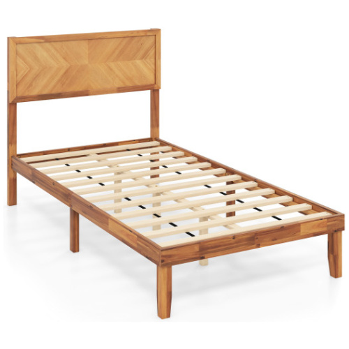 Twin/Full/Queen Size Bed Frame with Headboard and Storage Space-Twin Size