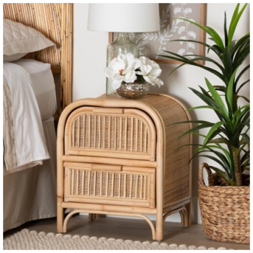 bali & pari Adrika 17" Nightstand, Natural