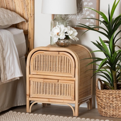bali & pari Adrika 17" Nightstand, Natural