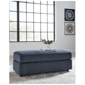 Albar Place Oversized Accent Ottoman, Cobalt