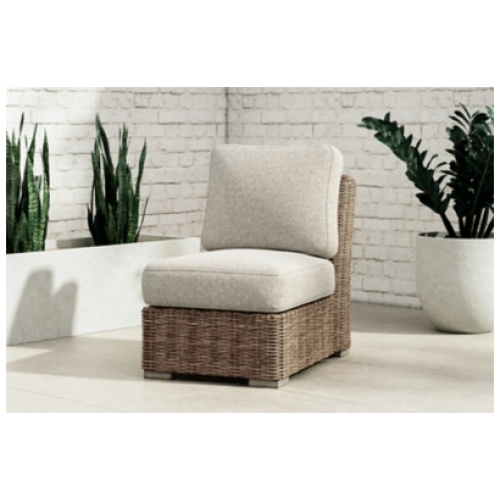 Beachcroft Outdoor Armless Chair, Beige