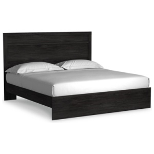 Belachime King Panel Bed, Charcoal