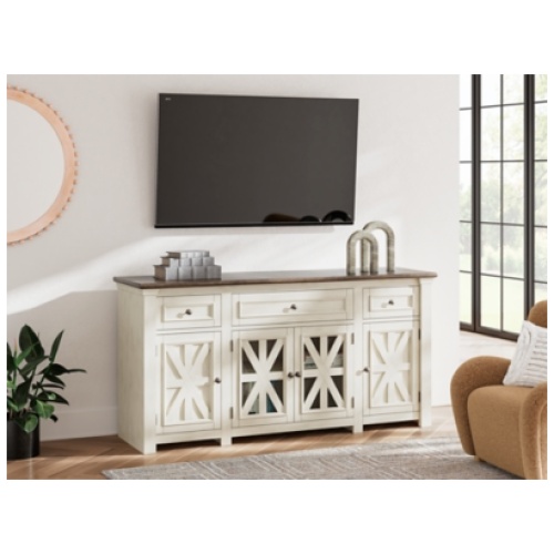 Bolanburg 73" TV Stand, White/Weathered Gray
