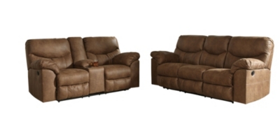 Boxberg Manual Reclining Sofa and Loveseat Set, Bark