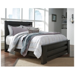 Brinxton Queen Panel Bed, Charcoal