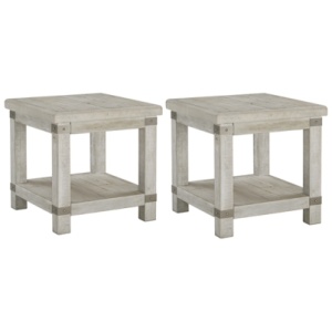 Carynhurst 2 End Tables, White Wash Gray