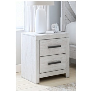 Cayboni 22" 2 Drawer Nightstand, Whitewash