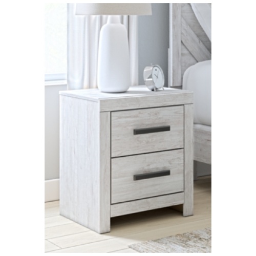 Cayboni 22" 2 Drawer Nightstand, Whitewash