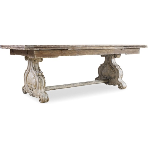 Chatelet Refectory Rectangular Trestle Dining Table with Two Leaves