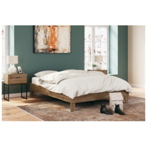 Deanlow Queen Platform Bed, Honey