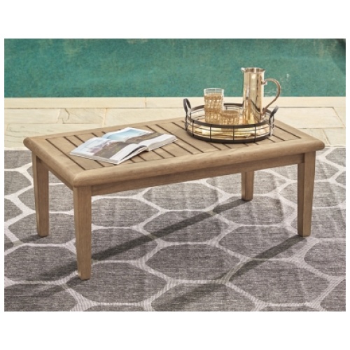 Gerianne Outdoor Coffee Table , Grayish Brown