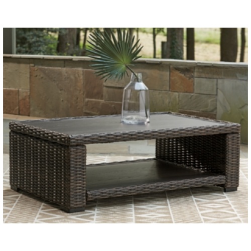 Grasson Lane Outdoor Coffee Table, Brown