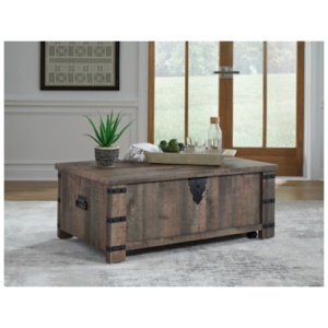 Hollum Lift-Top Coffee Table, Rustic Brown