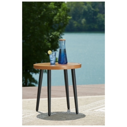 Horizon Hall Outdoor End Table, Two-tone Brown