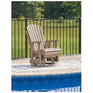 Hyland wave Outdoor Swivel Glider Chair, Driftwood