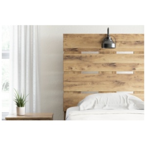 Larstin Twin Panel Headboard, Tan Brown