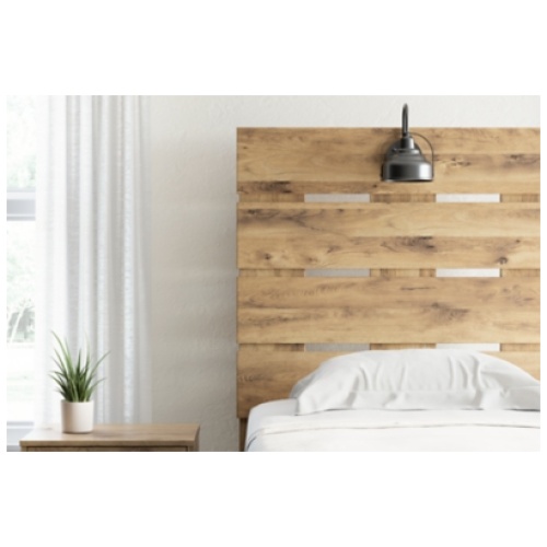 Larstin Twin Panel Headboard, Tan Brown
