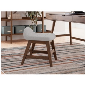 Lyncott Home Office Desk Chair, Light Gray/Brown