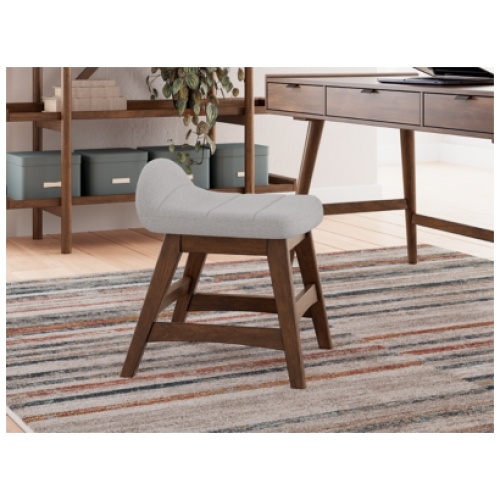 Lyncott Home Office Desk Chair, Light Gray/Brown