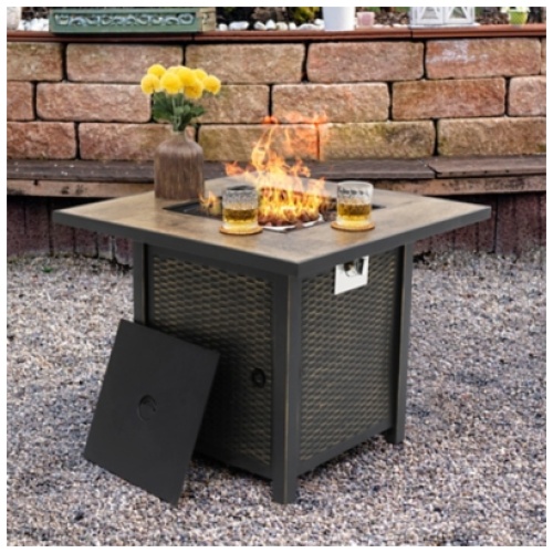 Nuu Garden Outdoor Fire Pit Table, Brown