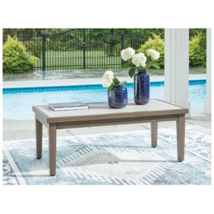 Rainier Ranch Outdoor Coffee Table, Brown/Beige