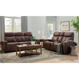 Royce Triple Power Console Loveseat w/ Drop Down Table