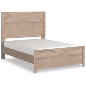 Senniberg Full Panel Bed, Light Brown/White